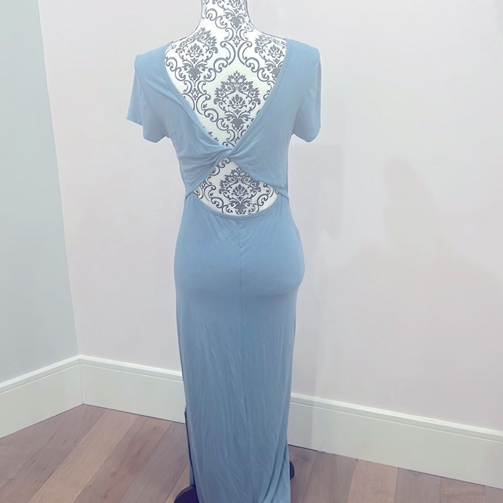 WASABI + MINT modal open back maxi dress in atlantic blu size small Gorgeous!!!